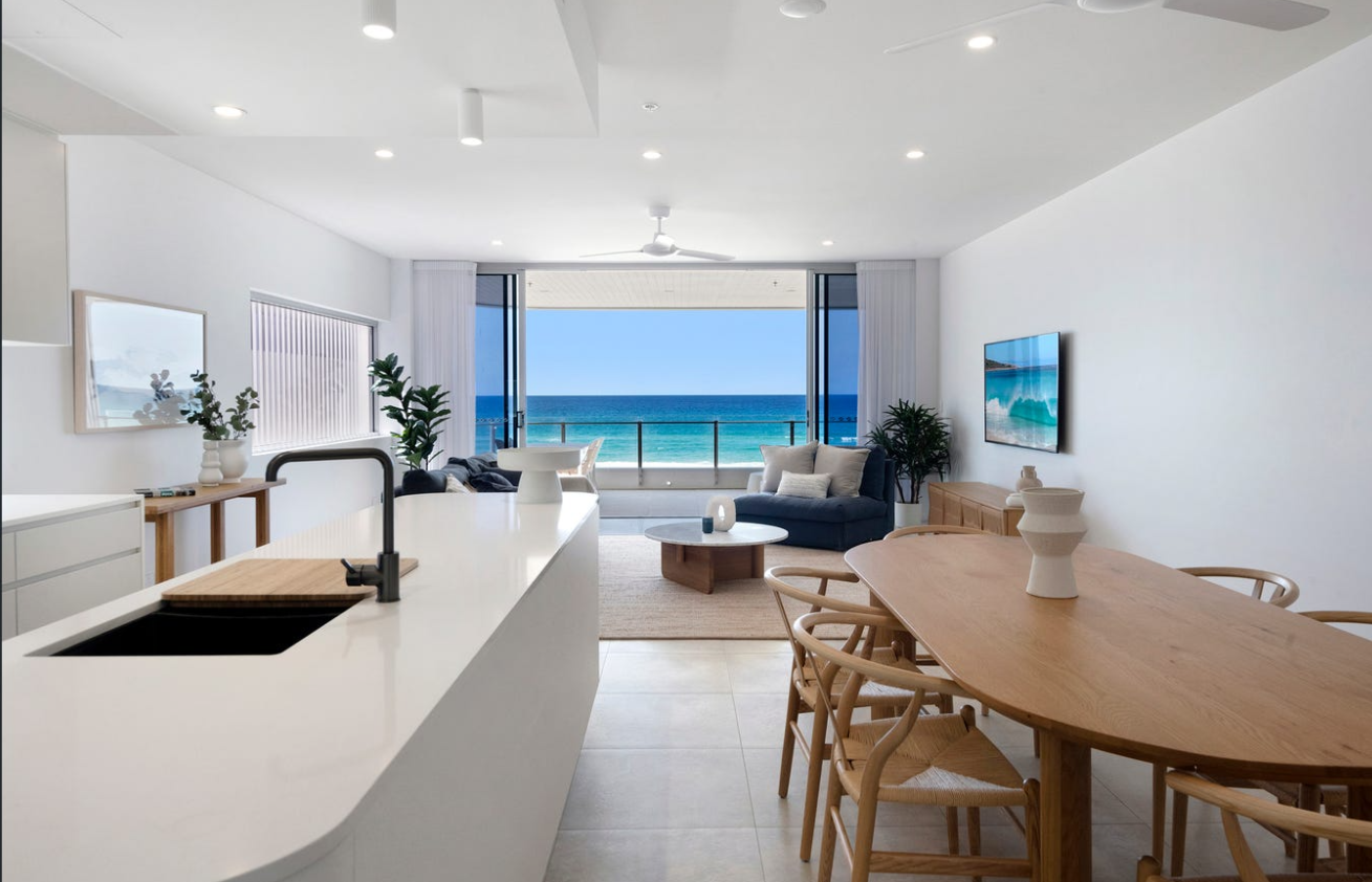 Ocean-view living space at Aurum